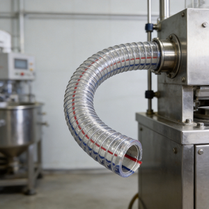 Tubo Flessibile in PVC <span class=keywords><strong>Trasparente</strong></span> Antistatico con Filo d'Acciaio |   Tubo di Aspirazione <span class=keywords><strong>Trasparente</strong></span> per Uso Alimentare e Industriale - Product Image 6