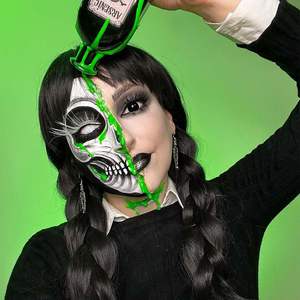 Perruque longue noire en dentelle frontale Remy avec frange, <span class=keywords><strong>cheveux</strong></span> raides résistants à la chaleur, <span class=keywords><strong>cheveux</strong></span> naturels, perruque complète noire pour femmes, cosplay quotidien - Product Image 4