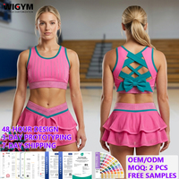Tenues d'entraînement de cheerleading All Star, fabrication OEM, personnalisation avec strass, sublimation, échantillon en 48h, expédition en 7 jours