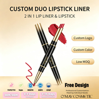 Crayon à lèvres double embout doux et mat, haute pigmentation, longue tenue, résistant à l'eau, sans cruauté animale, personnalisable, 2-en-1 – Meilleure vente