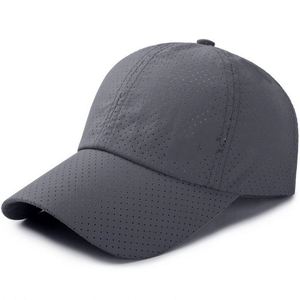 Hand Embroidery Laser Hole Design Terry Quick Dry Curved Brim Baseball <b>Hat</b> Unstructured Mesh 6 Panel Unisex Sporty - Product Image 3