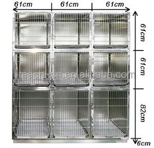 Veteriner profesyonel 304 paslanmaz çelik Pet klinik <span class=keywords><strong>5</strong></span> kapılar köpek ve kedi için köpek kafesleri kombinasyonu kafesleri - Product Image 3