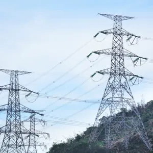 138kv pórtico postes de acero comunicación torre de transmisión de potencia para eléctrico