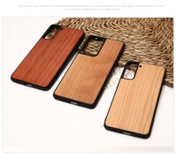 Étui de téléphone tendance en bois TPU antichoc pour Samsung S22plus S22 Pro S20