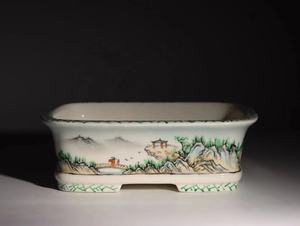 Vaso per bonsai Yixing con disegno a mano - Product Image 3