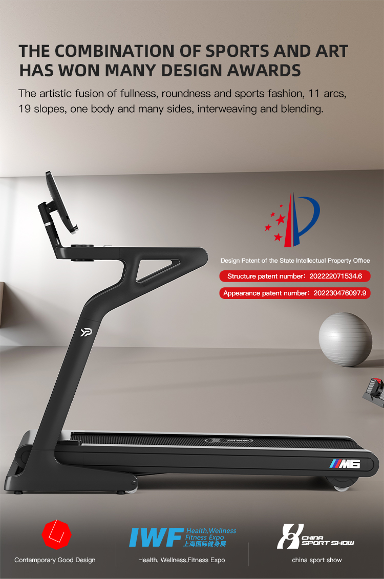 YPOO factory wholesale price new model M6 home use electric treadmill gym fitness equipment
