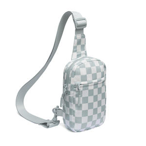 Bolsa de Cintura a Cuadros para Mujer, Riñonera de Nailon, para Viajes, Deportes al Aire Libre, Bandolera Cruzada - Product Image 4