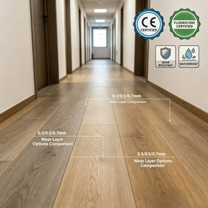 Suelo SPC de Cristal de Carbono, Núcleo Rígido de Alta Densidad, Suelo de Plástico y Piedra Anti-Impacto con Sistema de Clic Unilin - Product Image 1