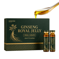 Liquide oral au ginseng et à la gelée royale 20ml*10 flacons Extrait de Panax Ginseng Boisson santé Complément énergétique OEM Marque privée