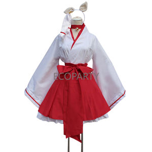 Disfraz de Cosplay de Anime Japonés <span class=keywords><strong>Kikyo</strong></span> Kimono para Mujer, Tallas Grandes S-5XL, Disfraz de Miko, Espíritu de Zorro Kitsune Kami Oinari Sama, Disfraz de Bruja - Product Image 3