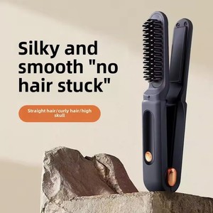 Peigne Lisseur Sans Fil Portable pour Cheveux, Outil de Lissage et de Bouclage à Ions Négatifs pour Personnes Paresseuses, Protection des Cheveux - Product Image 1