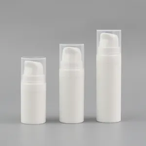 Botol pompa Serum, botol pompa Serum tanpa udara kosmetik plastik Losion isi ulang vakum mewah dengan pompa PP