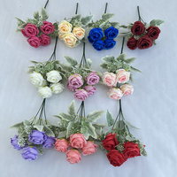Nouveaux bouquets de fleurs en soie rose de haute qualité, personnalisés, décoratifs, design moderne et abordables