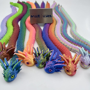 Juguete de serpiente articulado impreso en 3D, flexible, de doble color, de seda, para estimulación sensorial, adorno de escritorio, mascota, suministro al por mayor - Product Image 2