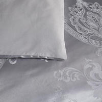Ensemble de literie de luxe en satin jacquard soie super doux motif floral