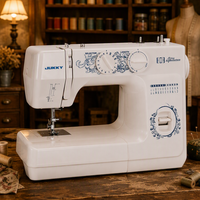 Machine à coudre multifonctionnelle JUKKY 6824 à plat pour usage domestique, double aiguille, 24 points, boutonnière en quatre étapes, zigzag facile pour tailleur