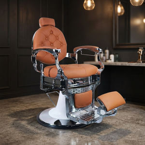 Fauteuil de Barbier Vintage Européen Rotatif, Chaise de Coiffure Professionnelle pour Salon, Chaise de Rasage pour Hommes - Product Image 2