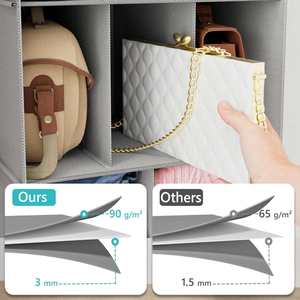 Minimalist 12 Compartment Foldable Hanging Closet Organizer Multi-Purpose Storage Wardrobe with <b>Functional</b> Design - Product Image 3