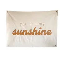 Drapeau suspendu en coton de bonne qualité, Logo personnalisé You Are My Sunshine, décoration murale
