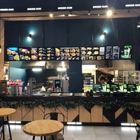 Affichage de menu personnalisé, boîte lumineuse rétroéclairée par LED, ultra-mince, murale, pour la publicité dans les restaurants de restauration rapide