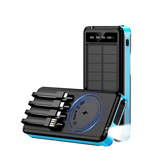 Power Bank <span class=keywords><strong>Solare</strong></span> Portatile 2025 con Luce LED Impermeabile Caricatore Esterno con Cavi Integrati USB ad Alta Capacità per Viaggi - Product Image 4