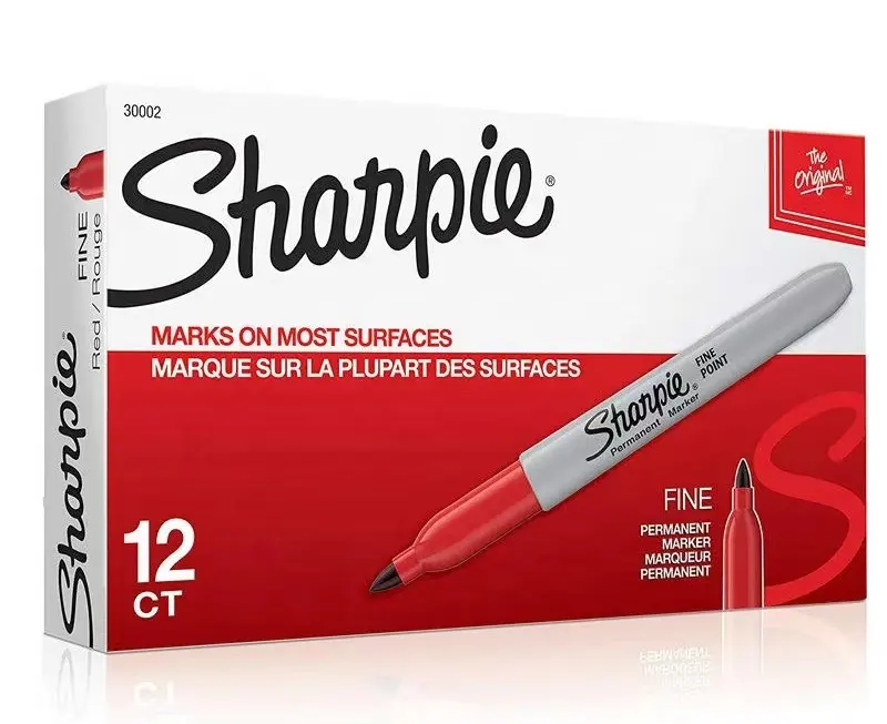 Sharpie Zwart Blauw Rood Kleur Permanente Marker Pen Met Fijne Punt