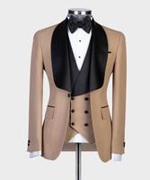 Costume trois pièces pour homme 2026 avec fente arrière, modèles de manteau et pantalon, costumes de mariage, smoking, ensemble de costumes de mariage formels pour homme