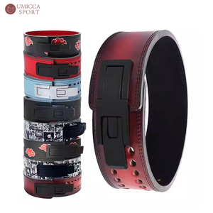 重量挙げジムパワーリフティングレバーベルト重量挙げレザーレバーベルトフィットネスボディビルディングジムウエストトレーナーベルト - Product Image 1