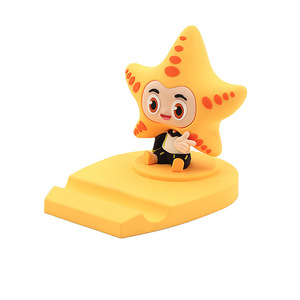 Customized Pvc Phone <b>Holder</b> 3D Cartoon Desktop Stand For <b>Tablet</b> Pc With Blind Box Collectible Car Ornament - Product Image 2