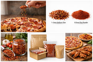 Chispas de Chile para <span class=keywords><strong>Pizza</strong></span>, Suministro a Granel, Pimiento Rojo Triturado de 3 mm para <span class=keywords><strong>Pizza</strong></span> y Cocina Italiana - Product Image 4