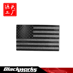 Black Works Racing Trailer Hitch <b>Dust</b> Plug 3D Embossed Logo Square Opening Protective <b>Cap</b> Steel FPH-1002-BK - Product Image 5