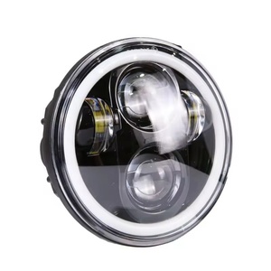 Faro LED de 5.75 Pulgadas con Aro Halo, Luz de Conducción con Ojo de Ángel, DRL Redondo de 5.75'' para Jeep Cherokee, Faro LED para Motocicleta - Product Image 1
