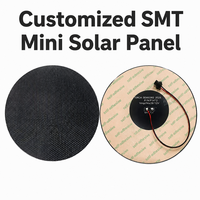 Panel Surya Kecil Buatan Khusus 5V 6V 9V 12V 18V Modul PV 2W 3W 5W 10W 15W 20W Pelat Tenaga Surya Bulat ETFE dengan Perekat Belakang