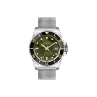 Montre de plongée automatique mécanique de luxe GMT, étanche à 300 m, bracelet en acier maillé, cadran bleu, lumineux, montre de plongée pour homme