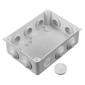 Economical Junction Box with Reserved Holes ABS Plastic Electrical Box IP65 Waterproof Dustproof Enclosure Electronics White