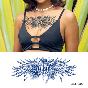 Autocollant de tatouage bleu semi-permanent pour la poitrine, imperméable, temporaire, réaliste, grands tatouages amovibles, <span class=keywords><strong>sexy</strong></span>, pour la poitrine et la taille - Product Image 6