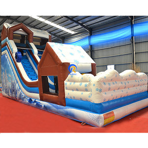 Chất lượng cao <span class=keywords><strong>Inflatable</strong></span> Alpine ống trượt tuyết trắng <span class=keywords><strong>Inflatable</strong></span> trượt trượt Bouncer trượt cho mùa đông lễ hội sự kiện - Product Image 1