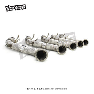 Cabezal de bajante de flujo libre de acero inoxidable de fábrica para <span class=keywords><strong>BMW</strong></span> <span class=keywords><strong>118</strong></span> <span class=keywords><strong>118i</strong></span> 1,6 T 2012-2016 sistema de escape deportivo de bajante recto - Product Image 2