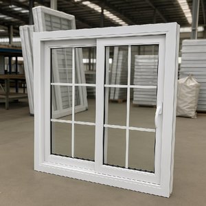 NFRC jendela geser PVC vinil kualitas tinggi desain gaya Amerika jendela geser lapisan ganda UPVC - Product Image 1