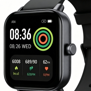 Reloj Inteligente C20 Pro para Hombre, 1.83 Pulgadas, BT5.4, IP68 Resistente al Agua, Monitor de Frecuencia Cardíaca <span class=keywords><strong>24H</strong></span>, Presión Arterial, Contador de Pasos y Calorías - Product Image 1