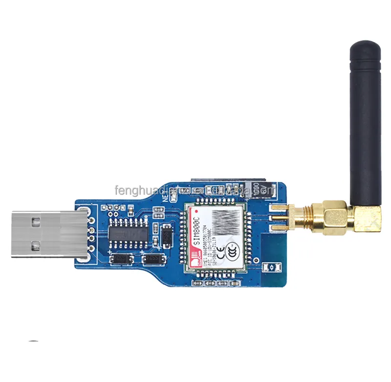 USB-GSMモジュールクワッドバンドGSMGPRS SIM800C SIM800モジュール (ワイヤレスBluetoothモジュール用) アンテナ付きSMSメッセージング