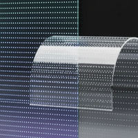 Écran LED adhésif P6 ultra-fin, panneau autocollant sans luminosité, sans garantie, pour la publicité en vitrine de centre commercial