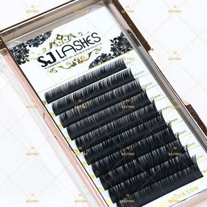 Extensions de cils individuelles de qualité supérieure en fibres de PBT coréennes personnalisées, <span class=keywords><strong>volume</strong></span> classique, 0,05 0,07 mm, courbure C D - Product Image 3