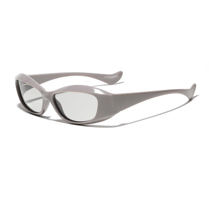 monture grise avec verres transparents