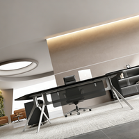 Bureau de direction simple de haute qualité, design moderne, bureau d'angle, poste de travail pour PDG, directeur, patron