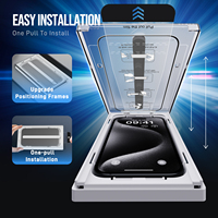 Kit d'installation facile personnalisé, protection anti-lumière bleue, verre trempé, protecteurs d'écran anti-lumière bleue pour téléphone portable