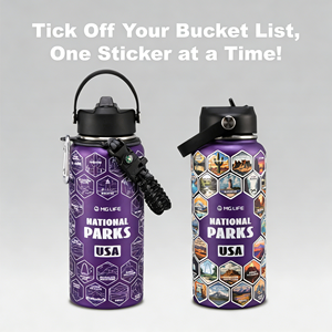 Botella <span class=keywords><strong>de</strong></span> Agua Aislada <span class=keywords><strong>de</strong></span> 32 oz con Pegatinas Impermeables para Botellas <span class=keywords><strong>de</strong></span> Agua para Senderismo, <span class=keywords><strong>Viajes</strong></span> y Campamento - Product Image 2