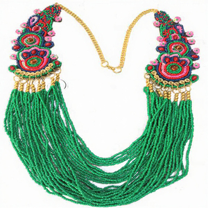 BEST / Collier multicolore à perles, pendentif en fil multicouche, chaîne pour femme, cadeau de fête, bijoux - Product Image 3
