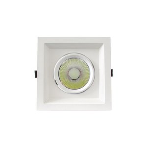 Spot encastré LED COB 30W 220V blanc chaud avec réflecteur carré réglable pour salle de bain, culot SMD/GU10/G5, certifié ETL - Product Image 1