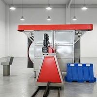 Machine de fabrication de barrières de sécurité routière automatiques en plastique BENFAN utilisant la technologie de moulage par rotation, chauffage au gaz naturel, haute performance
